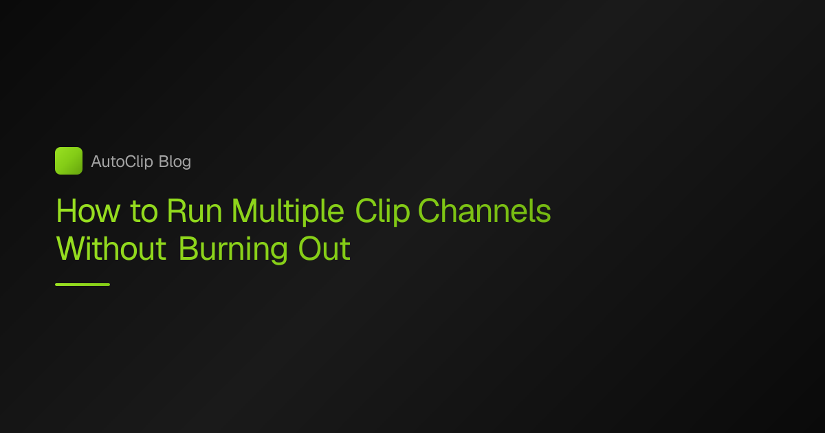 Managing Multiple Clip Channels: Scale Guide
